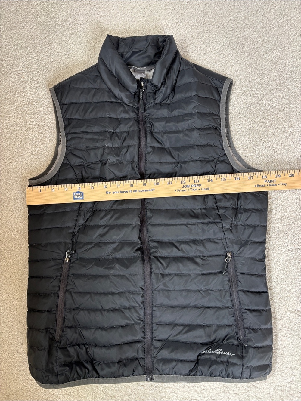 Eddie Bauer Black EB 700 Goose Down Full Zip Puffer Vest Women’s Outdoors Small - Picture 9 of 13